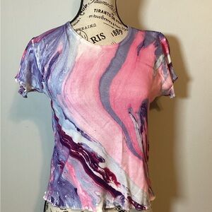 100% COTTON TIEDYE CROPPED TEE